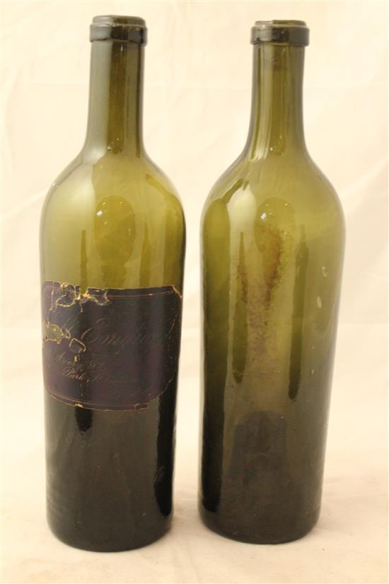Four wine bottles, 18th - first half 19th century,(-)